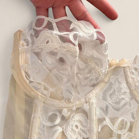 Vintage Victorias Secret Bustier Strapless Corset Coquette | 34C Union Made USA - Picture 4 of 7
